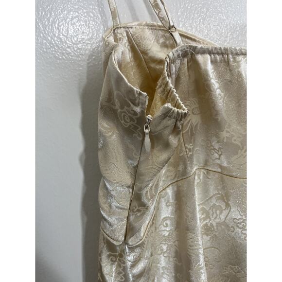 Y2K Coquette Satin Mini Slip Corset Style Dress 8 Fairy Dragon Baddie 90s Club - Picture 8 of 14